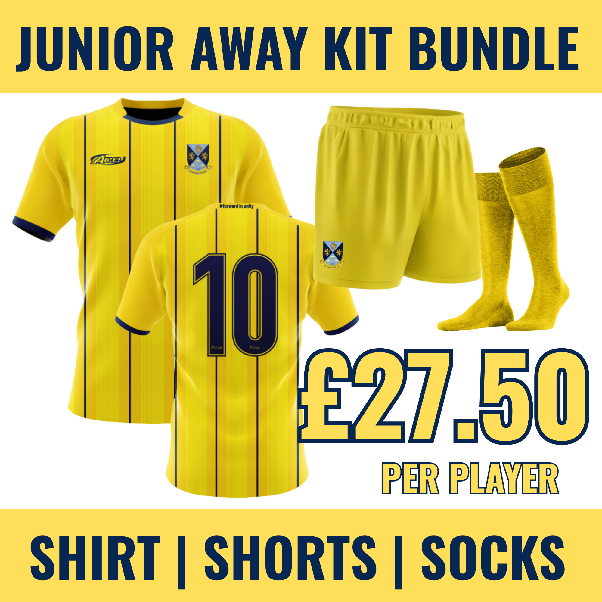 OUFC Junior Away Kit Bundle -Shirt, Shorts and Socks