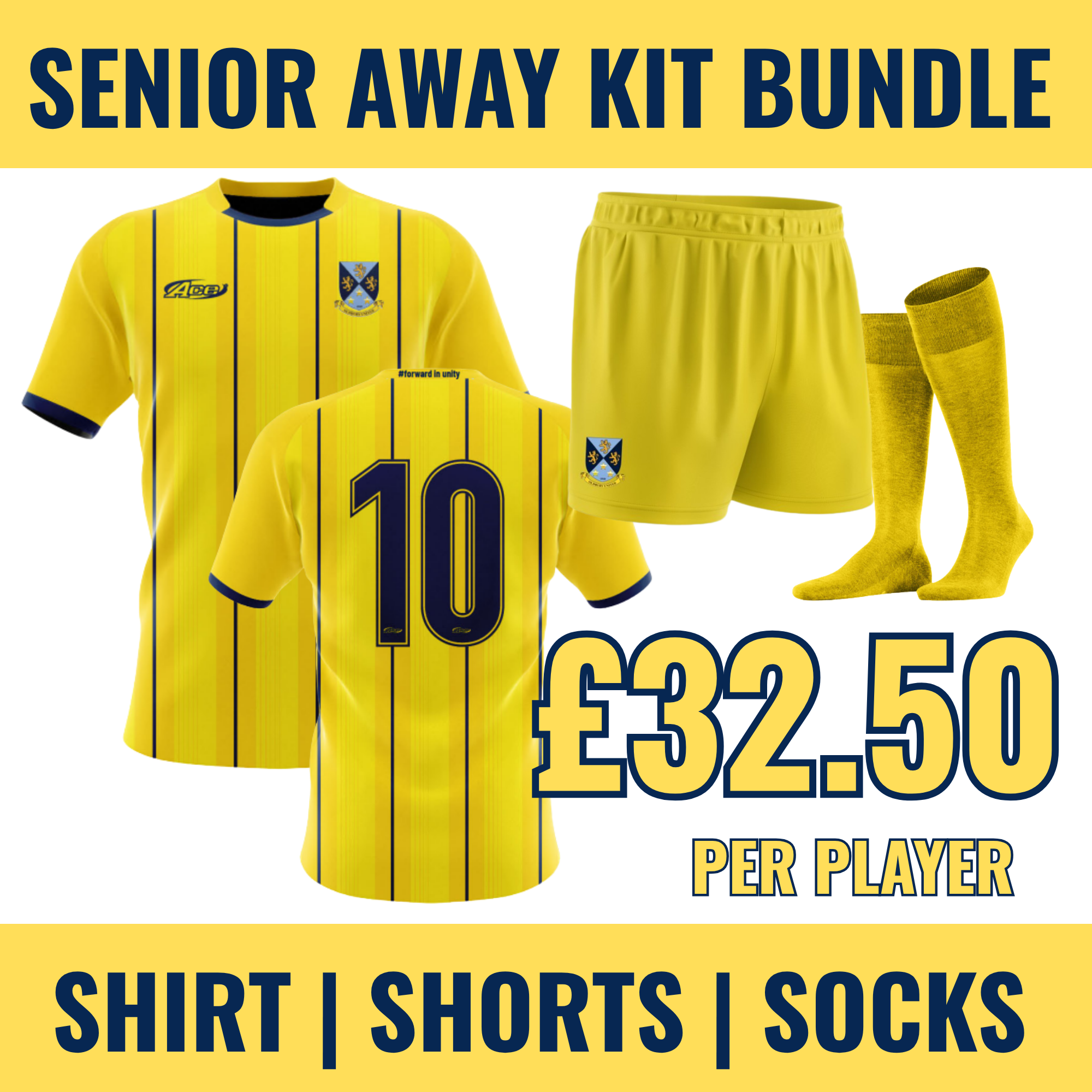 OUFC Senior Away Kit Bundle -Shirt, Shorts and Socks