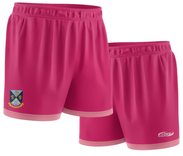 Pink GK Short, including club logo, sponsors front and back (if required) and numbers to back and front,